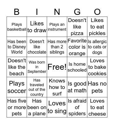 STRIVE BINGO Card