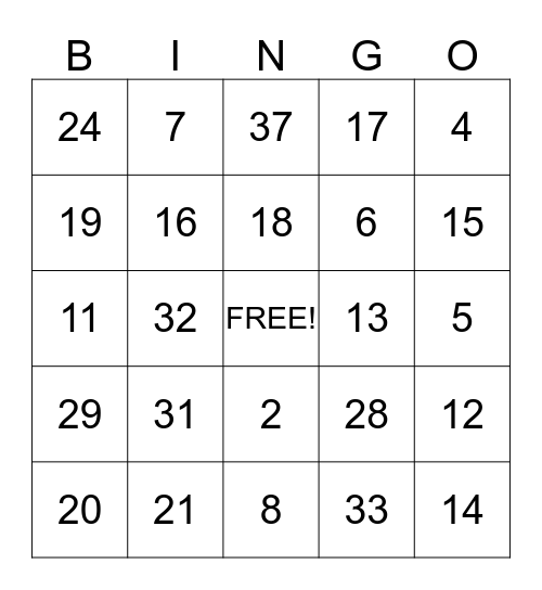 3 Fridays in December  Bingo Card