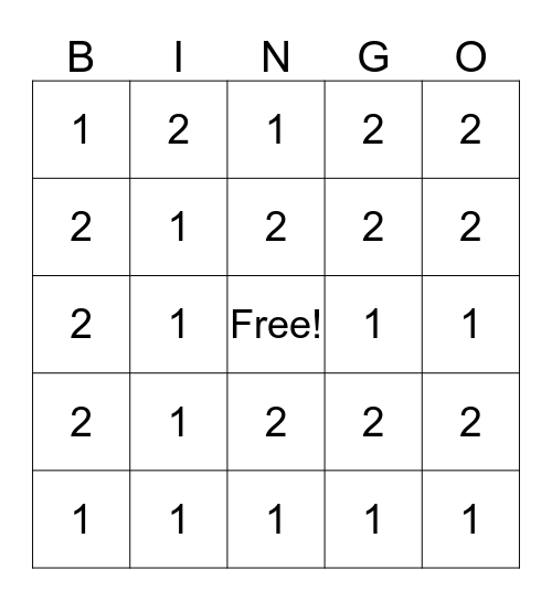 3-3 Triangle Bingo Card