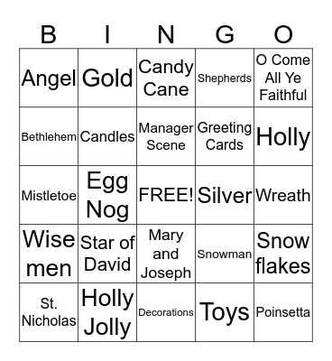 Christmas Bingo Card