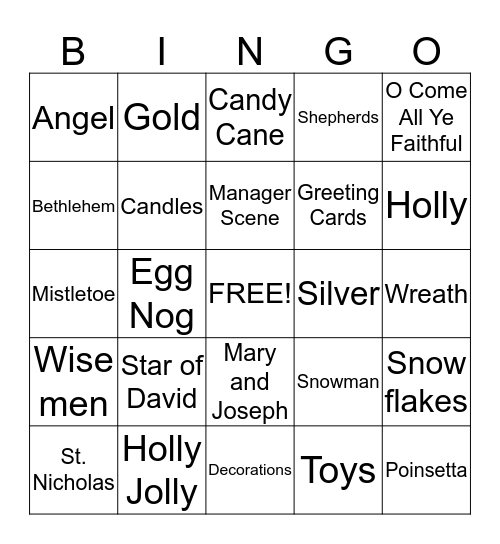 Christmas Bingo Card