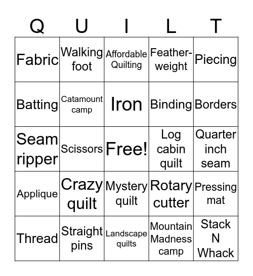 STITCHIN’ Bs Bingo Card