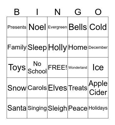 Winter Festival BINGO! Bingo Card