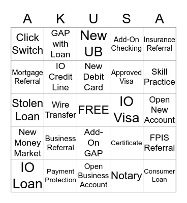 BINGO - ALASKA USA STYLE Bingo Card