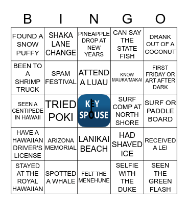 Livin' Local - Hawaiian Style! Bingo Card