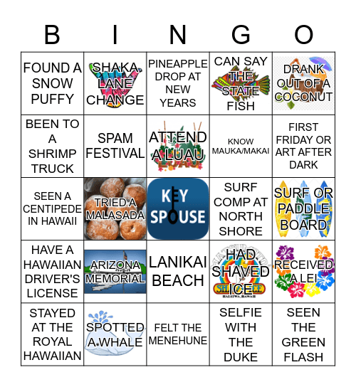 Livin' Local - Hawaiian Style! Bingo Card