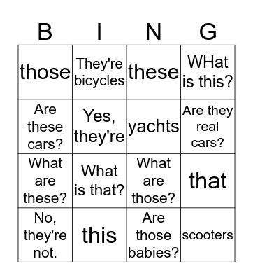 M2_ pre basic Bingo Card