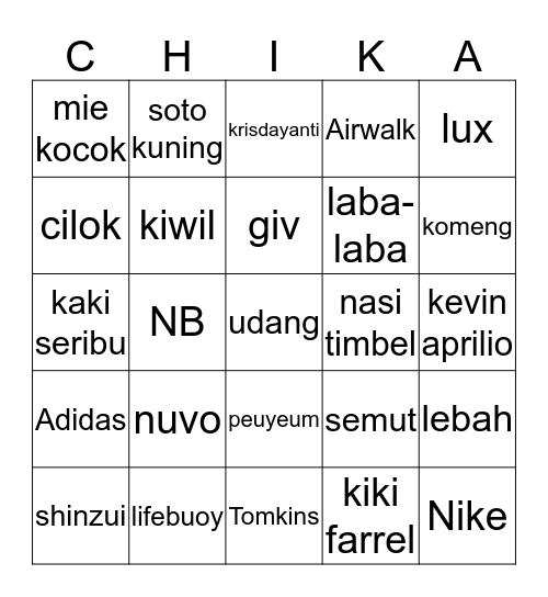 inGREENTIME Bingo Card