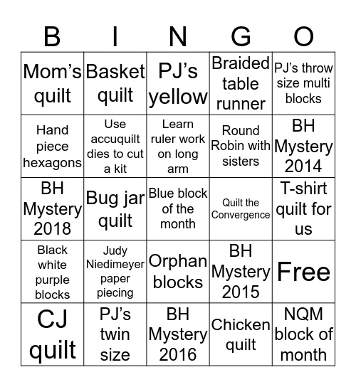 UFO Bingo Card