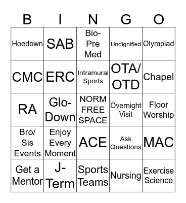 HU BINGO Card