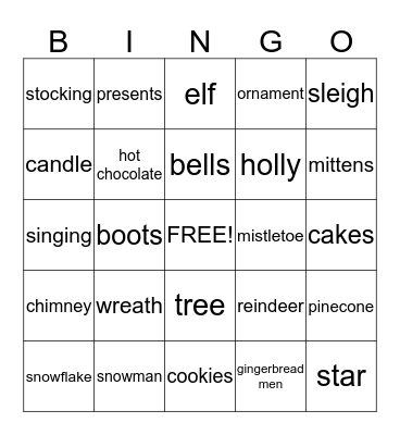 Winter Bingo Card