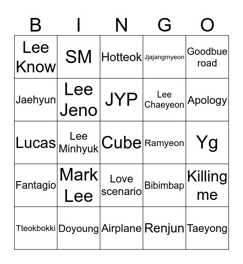 itzlyia Bingo Card