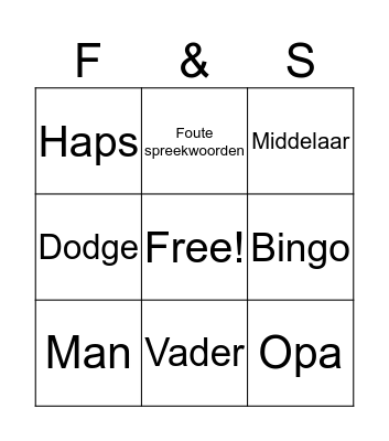 Frans & Steef-en Bingo Card
