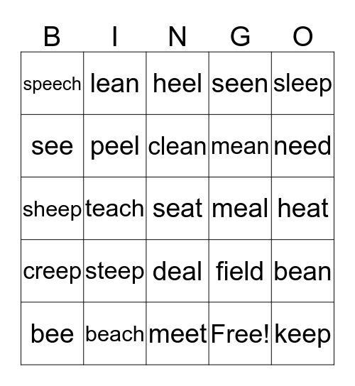 EA-EE Bingo Card