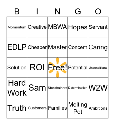 The Letter Buzz Word Bingo Card
