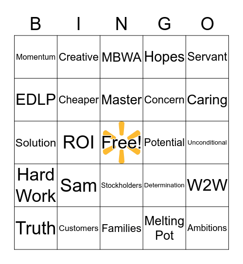 The Letter Buzz Word Bingo Card