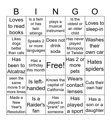 Bingo Card