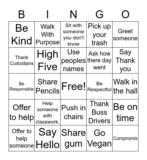 Bingo Advisory Bingo Card