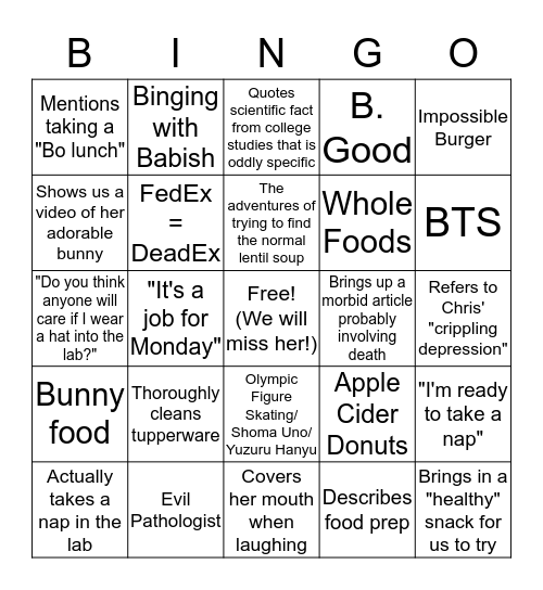 Montira Bingo Card