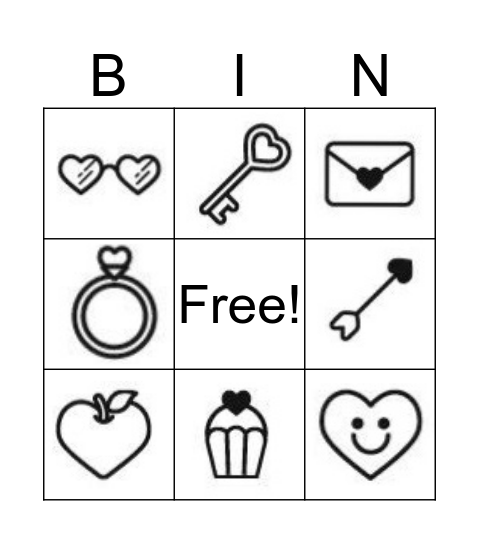 Heart Bingo Card