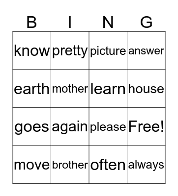 Unit 9 Week 2 Bingo Card
