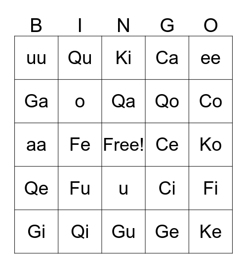 Dhawaagyada Bingo Card