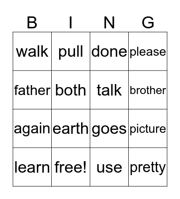 Fundations Bingo Unit 2, 3, 4 and 9 Bingo Card