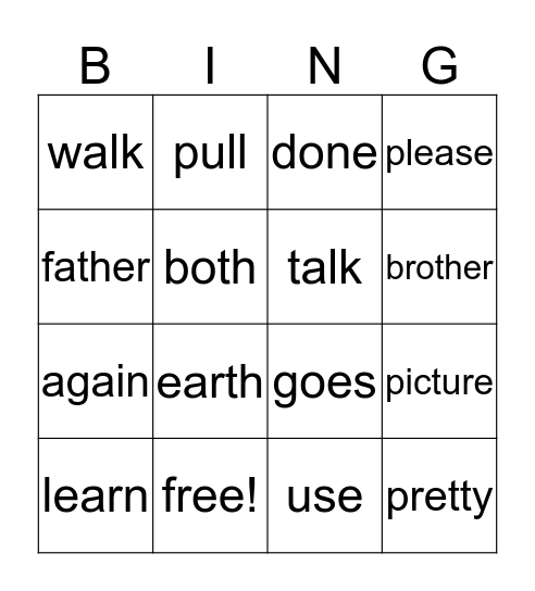 Fundations Bingo Unit 2, 3, 4 and 9 Bingo Card