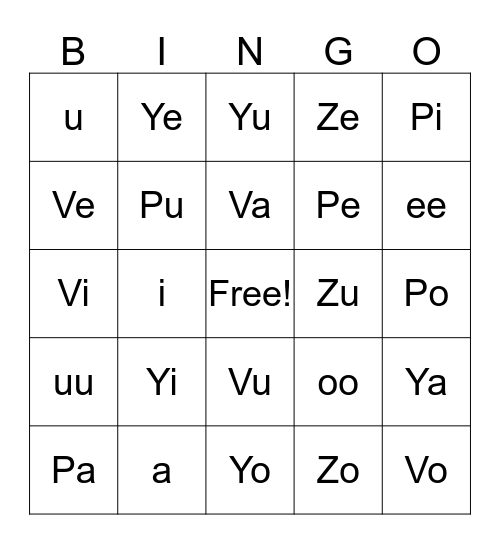 Dhawaagyada Bingo Card