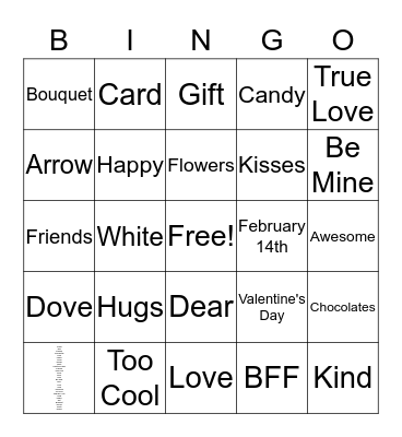 Valentine's Day Bingo Card