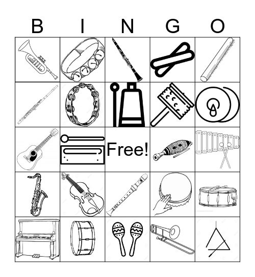 Instrument Bingo Card