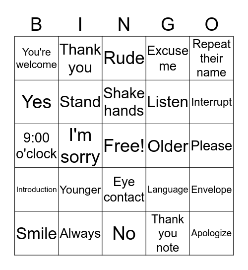 etiquette-bingo-card