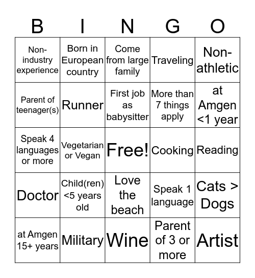 Repatha GMAT Bingo Card