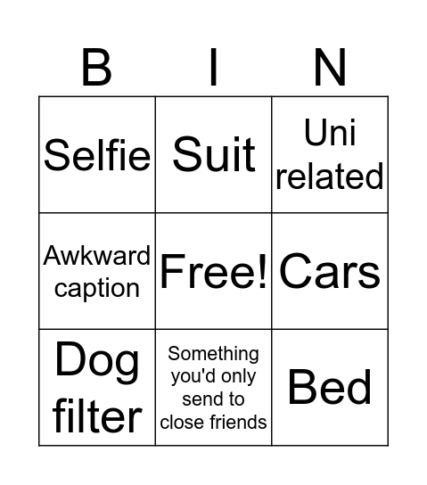 Gossip Gordon Bingo Card