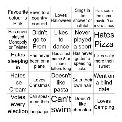 Baker Tilly Trillium team building BINGO! Bingo Card