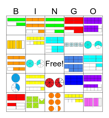 Fraction Bingo #6 Bingo Card