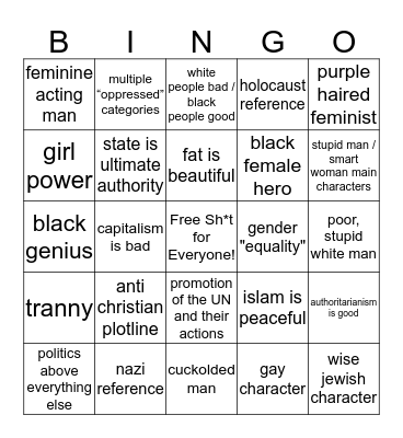 Pozzed Hollywood Production Bingo Card