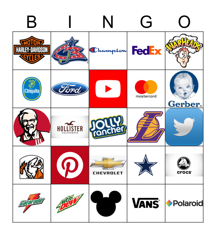 Logo Bingo Printable