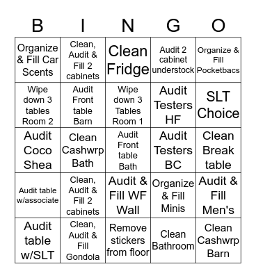 Operational Bingo Card