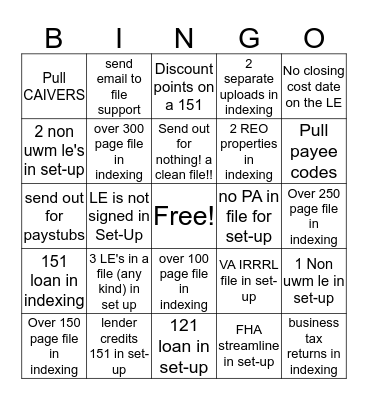 Hopper Bingo! Bingo Card