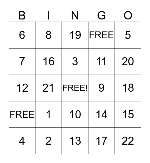 Kerst Bingo Card