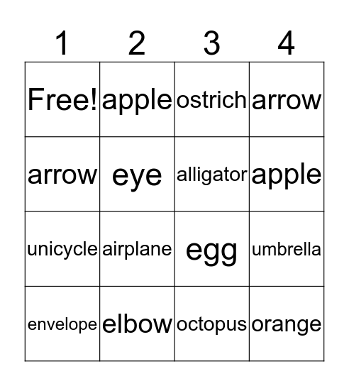 What am I? Bingo Card