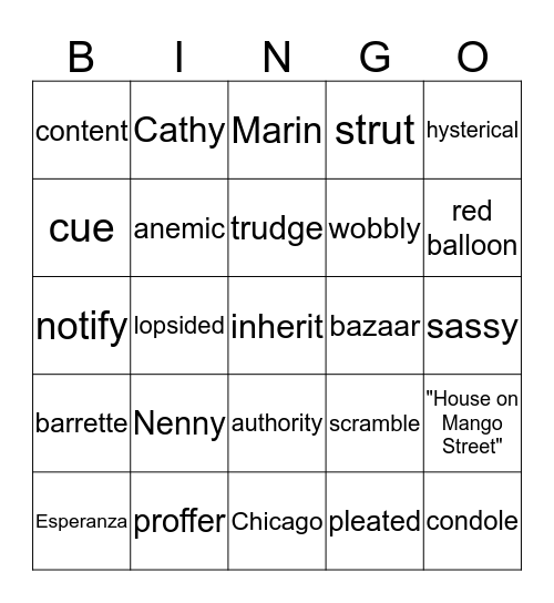 BINGO - WOWs Week 6 Bingo Card