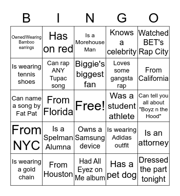 GET TO KNOW YOU: Donald's 35th Birthday Party Bingo Card