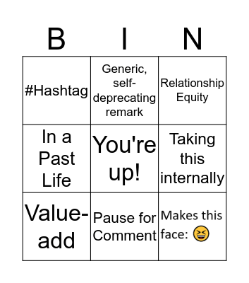 Buzzword Bingo Card