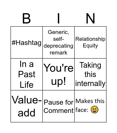 Buzzword Bingo Card