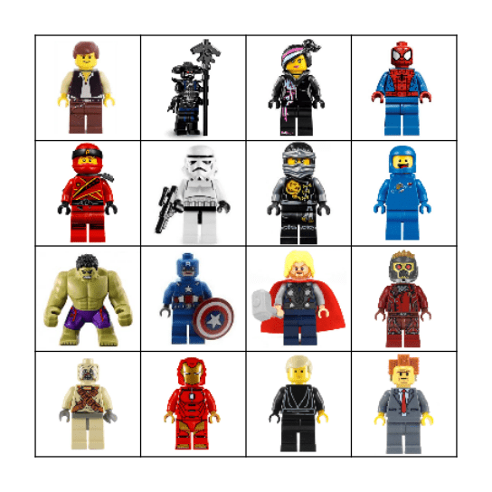 LEGO Bingo Card