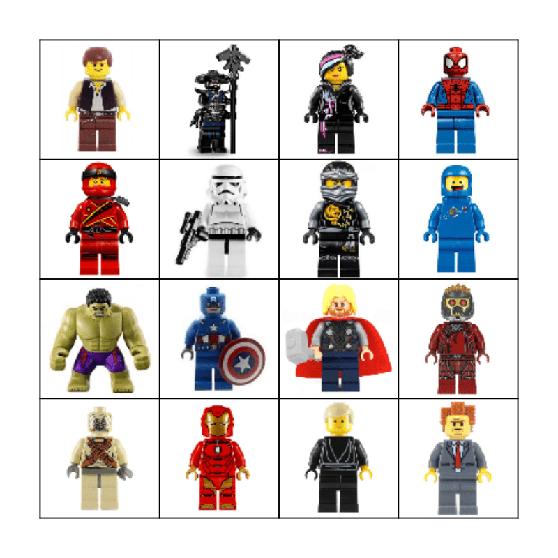 LEGO Bingo Card