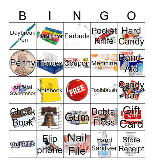 What's in Your Wallet? Bingo Card