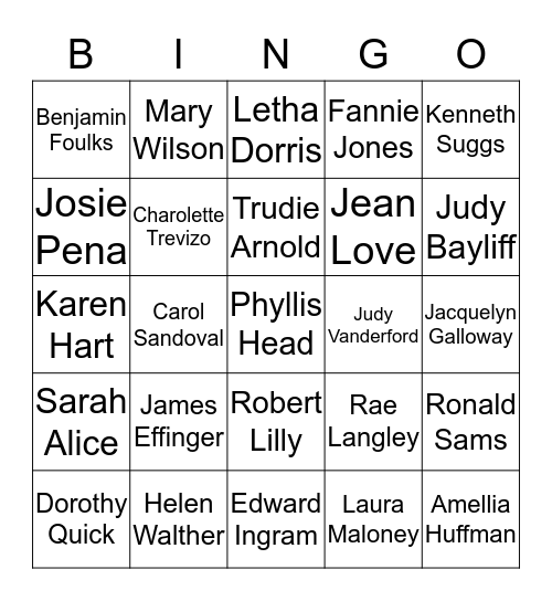 Name-______WK.____Staff Bingo        Bingo Card